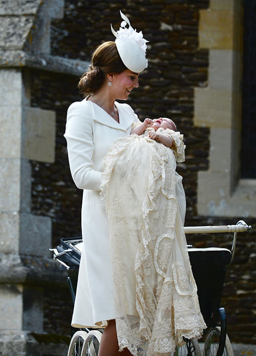 See Princess Charlotte’s christening photos with Duchess Kate and family!